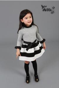 Venta al por Mayor en Línea, Ropa de Verano para Niños, Vestido Informal de Manga Larga con Rayas para Niñas, de Proveedor Chino - Product Image 2