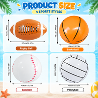 Ballons de sport gonflables personnalisés en PVC : basketball, baseball, volleyball, rugby, ballon de plage, jouets de piscine pour les jeux de fête d'été