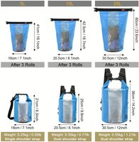 Mochila Impermeable de PVC de 2l-50l, Diseño Enrollable, Flotante, con Reflejo Nocturno, para Senderismo, Kayak, Caza, Venta al Por Mayor