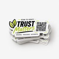 Fabricant d'étiquettes personnalisées autocollantes de sécurité anti-effraction en vinyle PET unique, résistantes à l'eau, avec code-barres et code QR