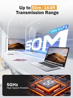 Transmisor de Video HDMI Inalámbrico P400 Lemorele, USB C a HDMI, para Laptop, Teléfono a TV, Proyector, Airplay, Chromecast, Clickshare