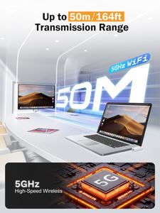 Transmisor de Video HDMI Inalámbrico P400 Lemorele, USB C a HDMI, para <span class=keywords><strong>Laptop</strong></span>, Teléfono a TV, Proyector, Airplay, <span class=keywords><strong>Chromecast</strong></span>, Clickshare - Product Image 3