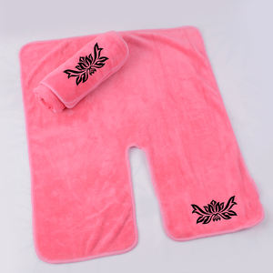 Serviette de Spa rose, lot de pièces, convient pour le <span class=keywords><strong>visage</strong></span>, en microfibre, anti-blanchiment, avec Logo personnalisé - Product Image 1