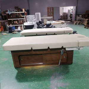 Table de massage <span class=keywords><strong>électrique</strong></span> de luxe à 3 moteurs pour salon de beauté, <span class=keywords><strong>lit</strong></span> de soin des cils, hauteur réglable, infrarouge, <span class=keywords><strong>lit</strong></span> de spa facial - Product Image 4