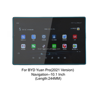 Protection d'écran en verre trempé HD transparent anti-rayures et sans bulles 2.5D facile à installer pour la navigation automobile BYD Yuan Pro 2021 10.1''
