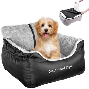 Portable voiture transporteur pour animaux de compagnie détachable chien <span class=keywords><strong>rehausseur</strong></span> siège voyage et lavable siège auto doux Polyester pour petits chiens - Product Image 1