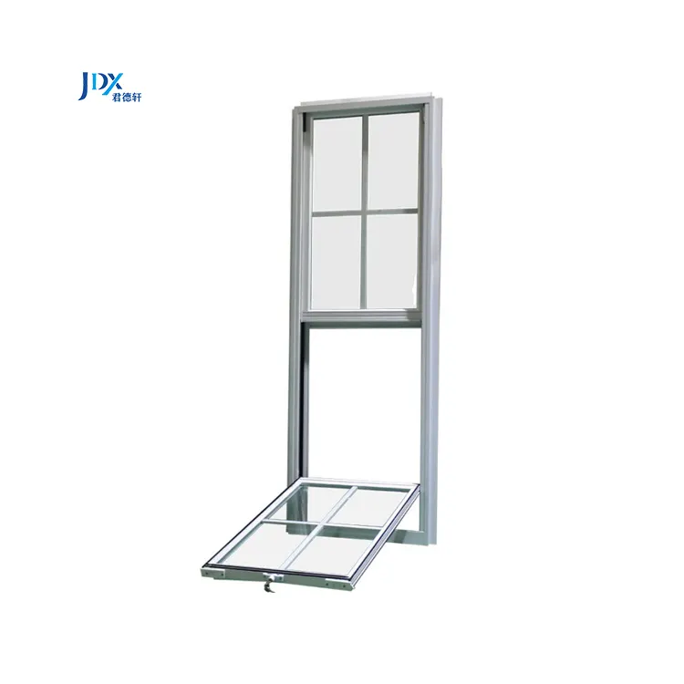 Vertical Sliding Hung Windows White PVC Frame Vinyl Double Hung Windows Replacement Aluminum Single Hung Windows For Home
