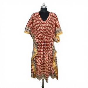 Caftán de algodón coreano para mujer, de longitud Midi vestido de noche, túnicas de maternidad, Túnica de verano, ropa de dormir, cubierta de Bikini de encaje Natural - Product Image 1