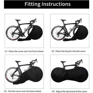 Sac de rangement de Protection de vélo imprimé personnalisé Anti-poussière couverture de roue de vélo extensible à haute élasticité - Product Image 6