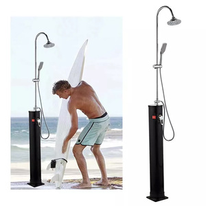 Colonne de <span class=keywords><strong>douche</strong></span> solaire extérieure en acier inoxydable à <span class=keywords><strong>prix</strong></span> <span class=keywords><strong>d</strong></span>'usine, température constante, jet de pluie, poignée unique - Product Image 1