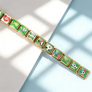 Abalorios de Acero Inoxidable de Moda con Diseños de Alas de Ángel, Hamburguesa, Corazón y Forever Baby para Fabricación de Joyería Italiana, Pulseras de Charms Italianos DIY - Product Image 6