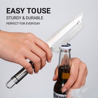 Couteau éplucheur multifonctionnel 3-en-1 en acier inoxydable, durable et écologique, pour légumes et fruits, outil de cuisine - Vente chaude