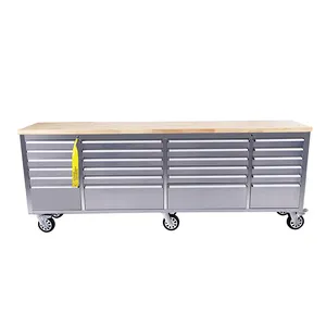 96 אינץ המקצועי אחסון מוסך workbench עם 24 מגירות