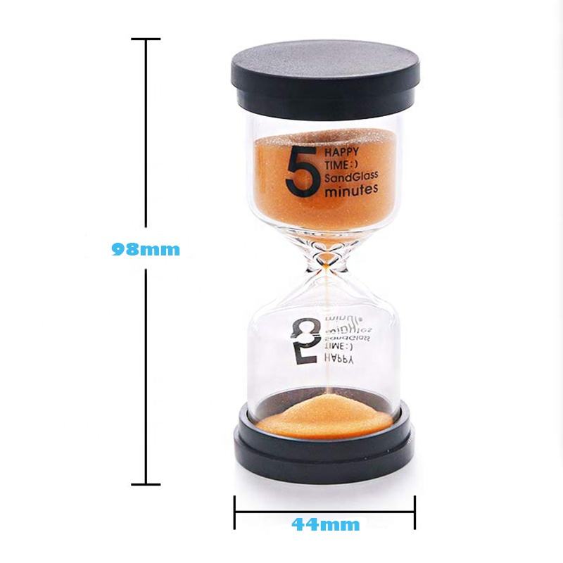 Colorful 1/3/5/10/15/30 Minutes Sand Timer Set Pack of 6pcs Hourglass Sand Timer for Kids Game Timer