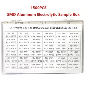 Kit Combinado de Condensadores Electrolíticos de Aluminio SMD, 1500 Piezas, 1UF~1500UF, 63V-<span class=keywords><strong>50V</strong></span>, 36 Tipos - Product Image 4