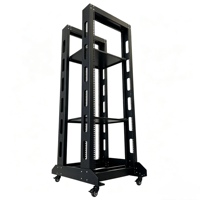 Rack de serveur mobile 27U 550*1400*600MM 19 pouces à deux colonnes et double rail, en acier laminé à froid SPCC, profondeur 600 mm