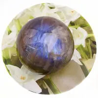 Polished Lucky Blue Flash Moonstone Ball Labradorite Spheres Moonstone Sphere For Decoration