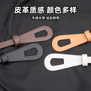 Minimalist style <b>belt</b> with retro charm, double buckle thin leather <b>belt</b> for women's dresses, <b>elastic</b> waistband with hooks, - Product Image 4