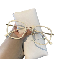 Lunettes optiques unisexes en métal de haute qualité 6552, anti-lumière bleue, photochromiques, grandes montures carrées, verres transparents, tendance