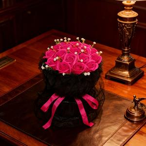 Ramo de Jabones en Forma de Rosa, Regalo Personalizado para el Día de San Valentín, Simulación de Flor de Jabón Eterna, Regalo para el Día de la Mujer - Product Image 3