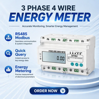 Medidor de Energía Digital de 3 y 4 Hilos con Pantalla LCD, Medición de Energía Bidireccional, RS485 Modbus RTU, Monitoreo de Fábrica FV, Clase 1.0