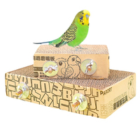 Jouet à mâcher en carton pour perroquet, jouet à déchiqueter pour perroquet, plateforme de jeu en carton ondulé pour oiseaux, accessoires de cage