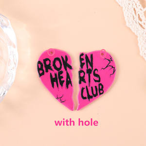 Liontin akrilik jimat hati rusak untuk pembuatan Diy anting kalung - Product Image 4