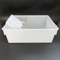 Cage d'élevage pour souris et rats de laboratoire avec grands bacs d'alimentation en PP/PC pour rongeurs, 545x395x200mm, en plastique polypropylène et polycarbonate
