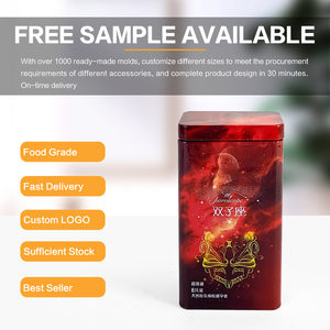 Jinyunabao Tùy chỉnh hình chữ nhật mỏng kim loại <span class=keywords><strong>tin</strong></span> <span class=keywords><strong>container</strong></span> in <span class=keywords><strong>tin</strong></span> trường hợp cho cà phê gói Đậu - Product Image 4