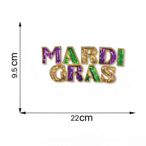 Nouveau Patch Autocollant Thermocollant Brodé de Paillettes à l'effigie de Bottes de Mardi Gras, Motif Dessin Animé - Product Image 2