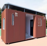 Toilettes mobiles en acier de conception moderne pour usage extérieur, toilettes portables publiques