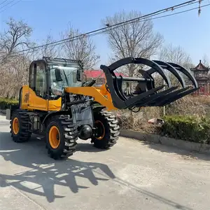 Bán Hot 1.8 tấn 2 tấn xây dựng trang trại nhỏ gọn xô bánh xe Telescopic loader giá để bán