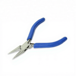 Professional Heavy-Duty Stainless Steel Chain <b>Nose</b> Pliers Blue Molded Grip Dull Finish Classic Beading Jewelers Tools Jewelry - Product Image 1