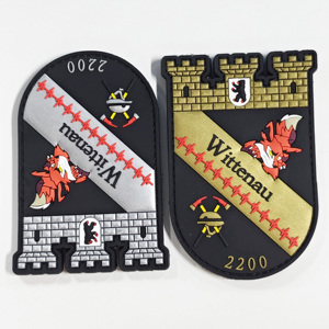 CCH Customized 3D silicone rubber PVC garment label stickers featuring various identification patterns - Product Image 1
