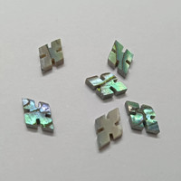 Autocollant en forme de diamant avec incrustation de coquille, marqueurs de position pour fingerboard, coquille d'ormeau verte 5x9x2mm