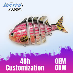Señuelo de Pesca MISTER LURE, 15.5g, 75mm, Artificial, de Plástico Duro, Multiarticulado, 6 Secciones, para Agua Salada, Señuelo Vívido - Product Image 1