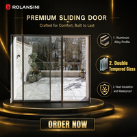 Porte coulissante panoramique de luxe en aluminium à cadre fin pour projet de villa italienne, porte coulissante de patio moderne