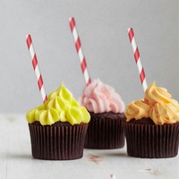 Paille en papier jetable rayé rouge et blanc non détrempé pour boissons Cocktail bulle thé fournitures de fête de noël en vrac 6mm