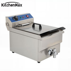 Friteuse électrique compacte double KitchenMax 13L, design de table en acier inoxydable pour poulet frit, frites, snacks - Product Image 5