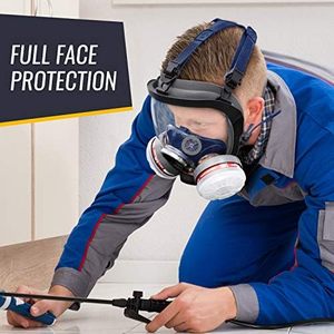 หน้ากากป้องกันก๊าซพิษจมูกป้องกันการเกิดหมอกหน้ากากช่วยหายใจแบบไอน้ำออร์แกนิคแบบเต็มหน้ารวม<span class=keywords><strong>2</strong></span>เกรดอุตสาหกรรม - Product Image 5