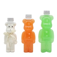 LOKYO bouteilles d'emballage de lait de jus de boisson mignon ours personnalisé réutilisable en plastique tasse à thé à bulles