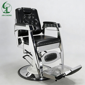 Sillón de <span class=keywords><strong>Barber</strong></span>ía con Respaldo Reclinable, Reposapiés Ajustable, Base Hidráulica, Silla de Salón para <span class=keywords><strong>Barber</strong></span>ía, Material Metálico - Product Image 5