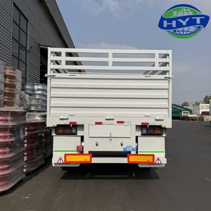 Lage Prijs 3-assige Dieplader Met Volledige Vrachtwagen Kant Dump Hek En Trekstang Sleepwagen Voor Vrachtvervoer - Product Image 5