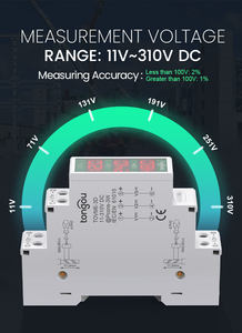 TONGOU Mini Modular LED Pantalla digital Monofásico Montaje en carril Din Medidor de voltaje 11V-310V <span class=keywords><strong>DC</strong></span> Detector Protector Mod - Product Image 4