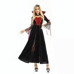 Disfraz de Bruja Gótica Oscura para Adultos de Halloween, Vestido Largo, Atuendo de Reina de Club Nocturno para Fiesta - Product Image 3