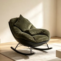 Fauteuil à bascule Cuddle Nest surdimensionné, rembourré en peluche, pivotant, avec coussins décoratifs pour salon, chambre à coucher, détente