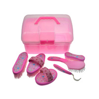 Kit de toilettage pour chevaux Kids Premium brosse outils de nettoyage boîte de toilettage pour chevaux pour enfant