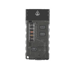 Mini lampe torche porte-clés IP65 coupe-vent en ABS avec alarme d'autodéfense, rechargeable USB Type-C, faisceau puissant 200-500m