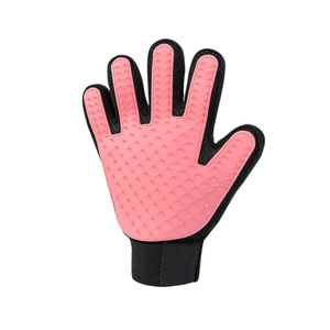 Guantes de aseo para mascotas, material TPR, color rosa y negro, para eliminar el pelo de perros y gatos, protección para las manos, cuidado de mascotas - Product Image 2