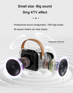 Altoparlante Karaoke Portatile K12 Mini con Microfono, Luce RGB Colorata, per Canto Domestico, Karaoke Familiare, Altoparlante Wireless per Esterni - Product Image 5